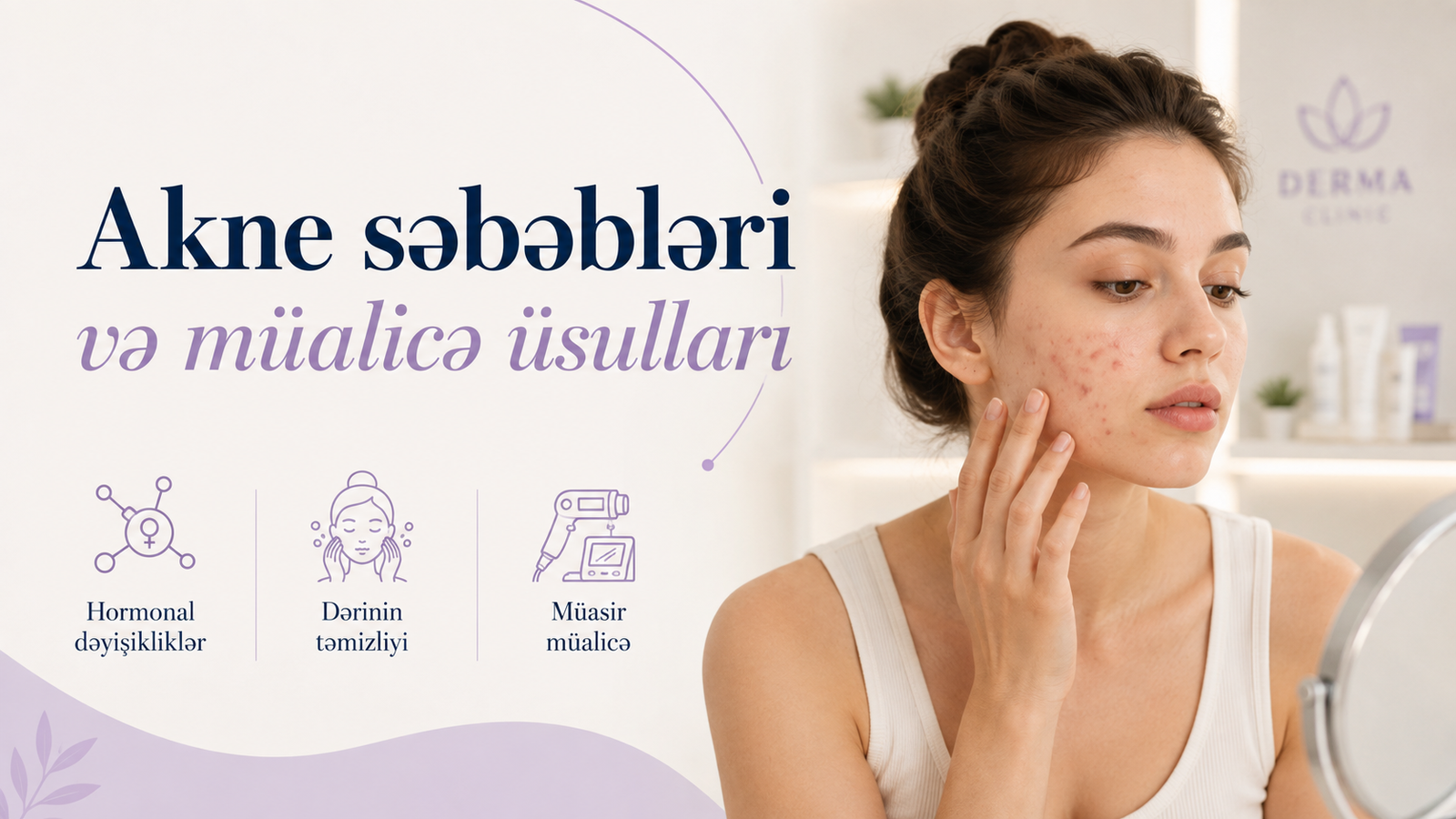 Akne nədir, niyə yaranır və necə müalicə olunur? Aknenin səbəbləri, növləri, müalicə üsulları və dermatoloqa nə vaxt müraciət etməli olduğunuzu öyrənin.