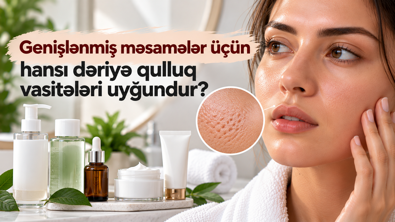 Geniş məsamələr üçün dəriyə qulluq vasitələri
